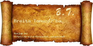 Breita Tonuzóba névjegykártya